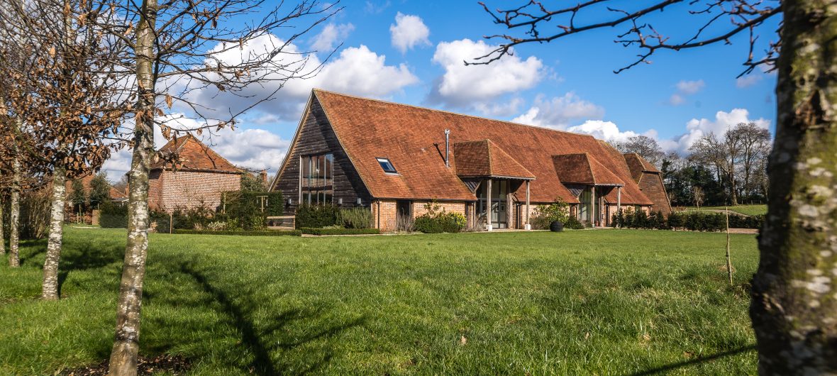 A converted barn on a farm site.